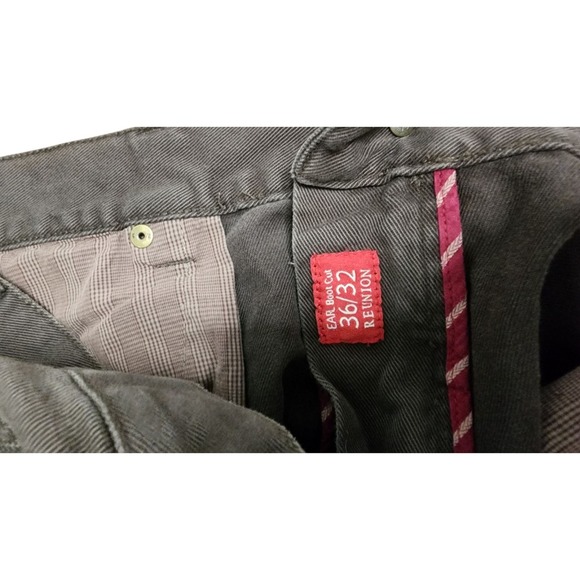 Reunion Bootcut‎ Jeans Mens 36x32 Brown Denim Casual Classic - Picture 5 of 8